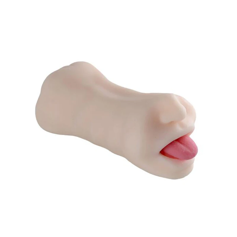 Оральный 3D глубокий горло с язык зубы мастурбация чашка искусственный Вагина