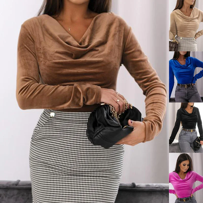 

Aw2021 Новый женский однотонный Повседневный Топ