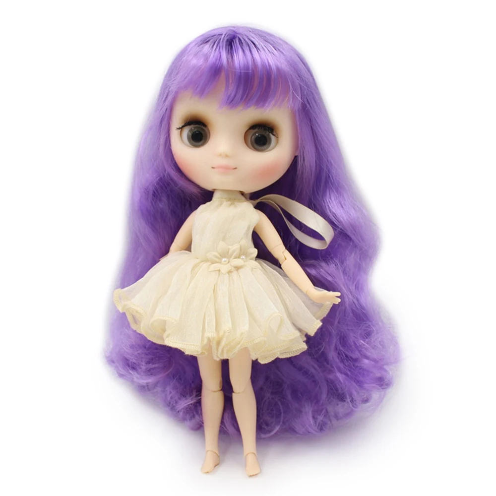 Фабричная кукла blyth middie 1/8 20 см матовое лицо тело пурпурные волосы Подарочная