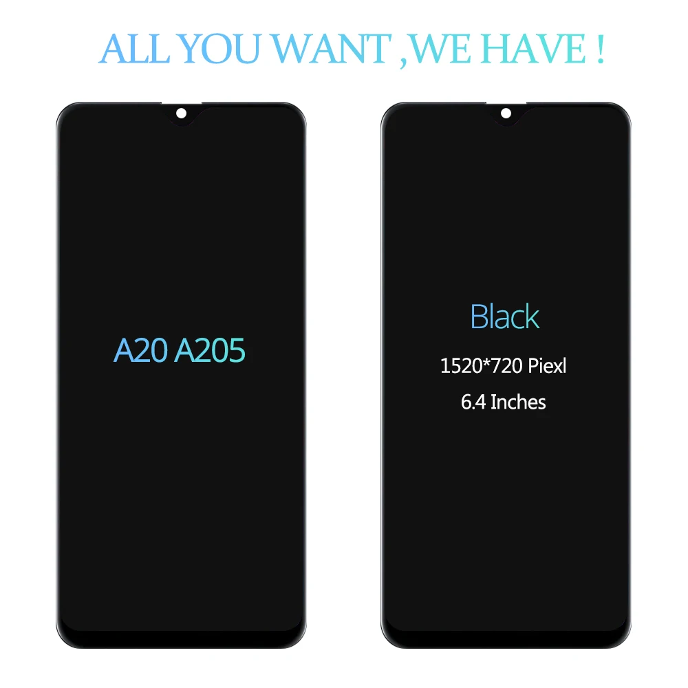 Для samsung Galaxy A20 A205G/DS A205F/DS A205GN/DS ЖК-дисплей сенсорный экран дигитайзер в сборе для samsung A20 lcd