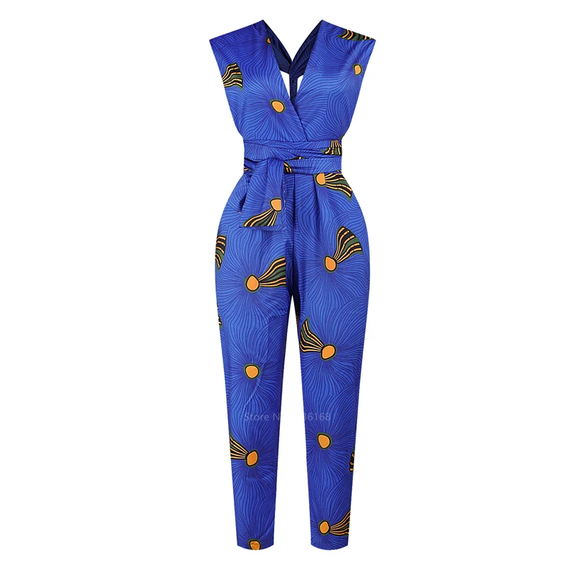 Mutil Wearing женские африканские комбинезоны одежда Анкара бандаж африкаин Дашики