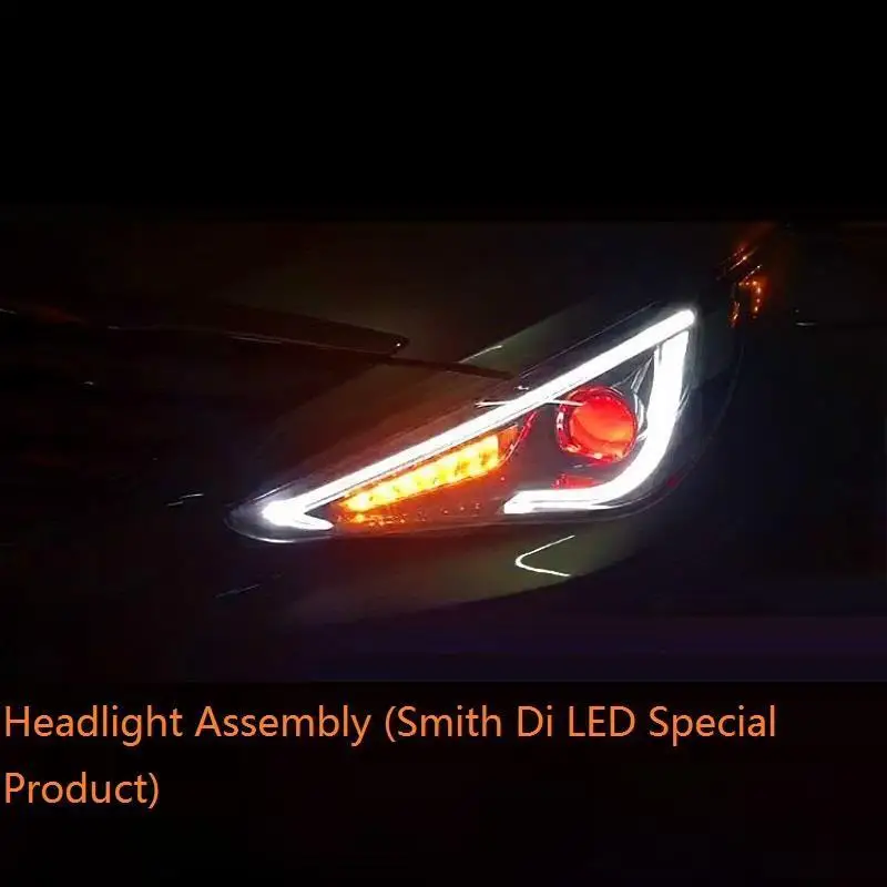 MODEL S Neblineros Para Светодиодные Автомобильные наружные Автомобильные дневные ходовые фары, задние Автомобильные фары в сборе 15 для hyundai Sonata - Цвет: MODEL S