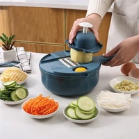 12pcs multi function vegetable chopper kitchen carrots potatoes manually cut shred grater convenience vegetable tool