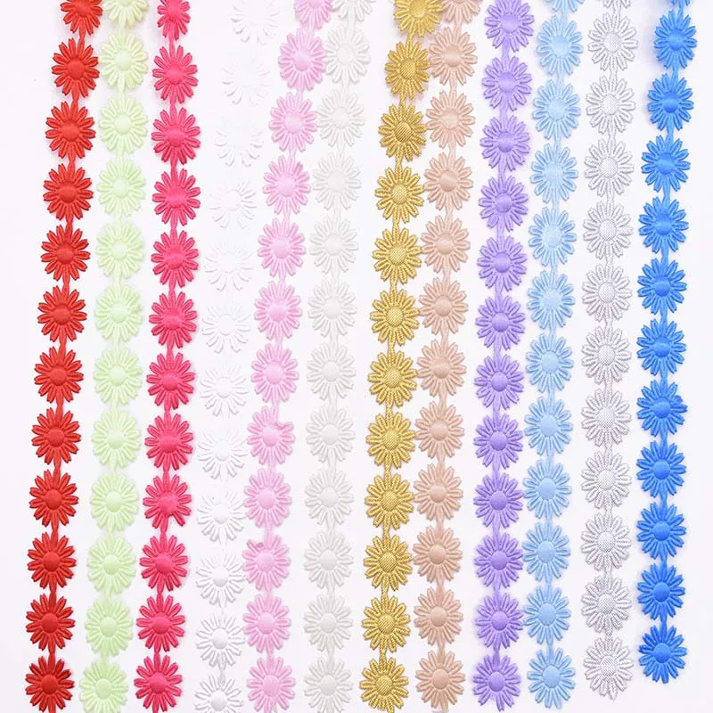 5 ярдов Цветок однотонные ленты кружева обрезки лента DIY Подарочная коробка