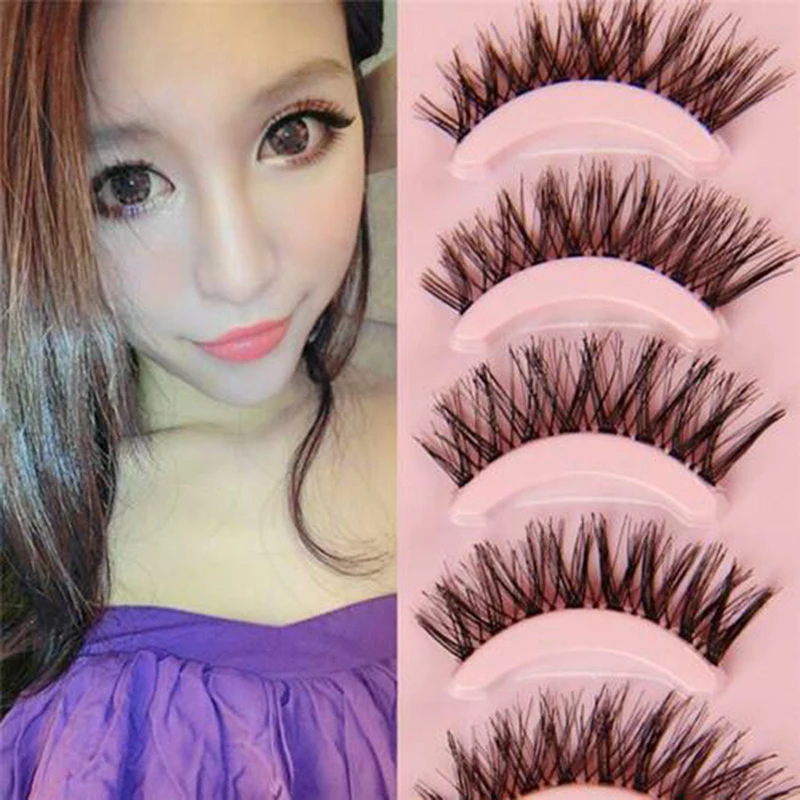 5 пар высокое качество ручная работа толстые накладные ресницы женские Мягкие