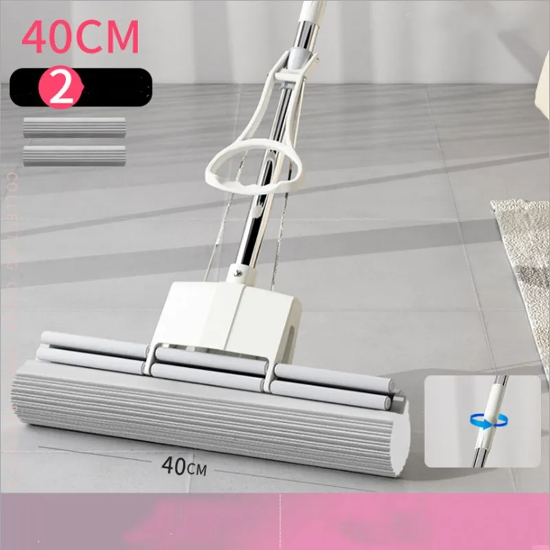 A3 Sponge Mop Head Household Hand-free Washing Absorbent Mop Oversized Roller Type Cotton Mop Ceramic Tiles Floor Cleaning - Цвет: A3