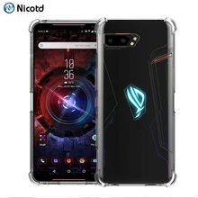 Air Cushion Shockproof Soft TPU Case for Asus ZS660KL ROG Phone II Crystal Clear Airbags Case ROG Phone 2 Anti-knock Back Cover