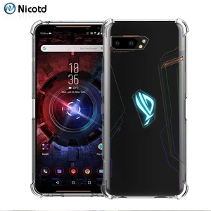 air cushion shockproof soft tpu case for asus zs660kl rog phone ii crystal clear airbags case rog phone 2 anti knock back cover free global shipping