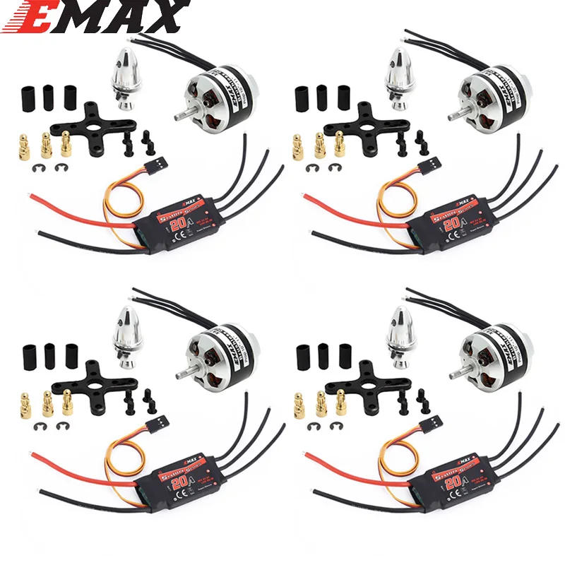 EMAX XA2212 KV820 / KV980 KV1400 бесщеточный двигатель с Emax Simonk 20A ESC 1045 props для F450 F550 RC