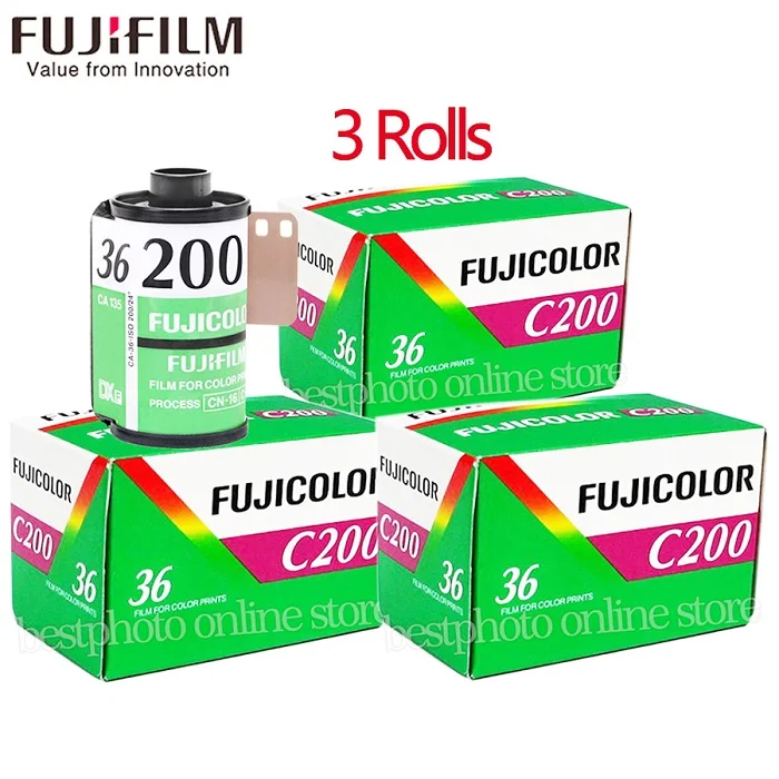 Fujifilm Fuji color C200 цветная 35 мм пленка 36 экспозиция для камеры формата 135 Lomo 135 Lomo camera год expiried films - Цвет: 3 Rolls