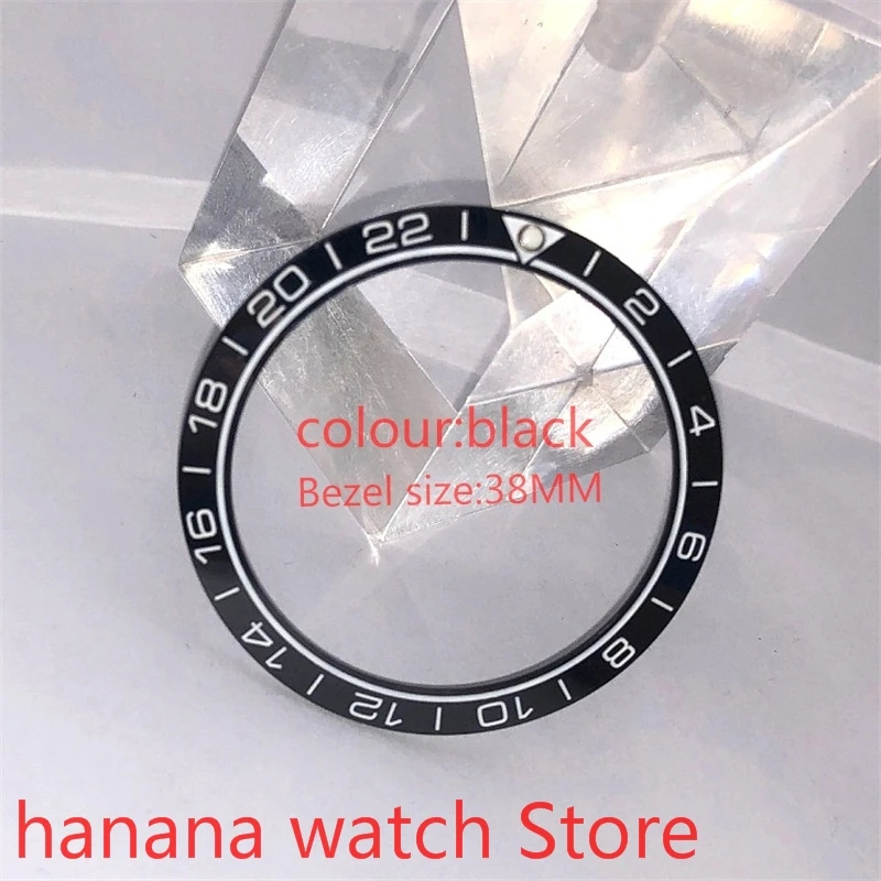

BLIGER brand new high quality 38mm black rotating glass digital bezel, suitable for 40mm self-winding men's watches