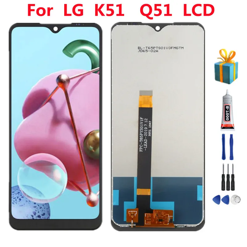 6.5"For LG K51 Q51 LCD Display Touch Screen Digitizer Assembly For LG K51 LCD LM-Q510N Display Replacement Repair Parts