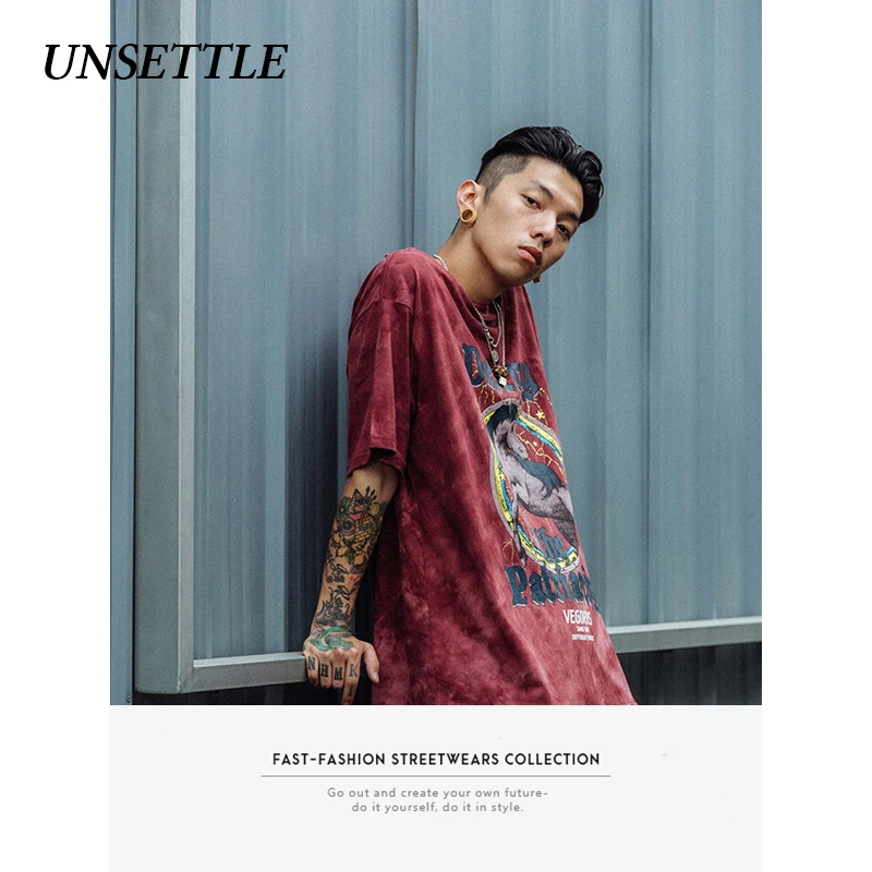 Футболка мужская с принтом тай-дай уличная одежда в стиле хип-хоп Повседневная