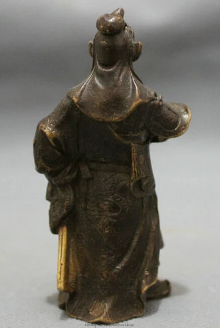 914 + китайская Бронзовая голова дракона меч воин гуаньонг гуанью Бог держать