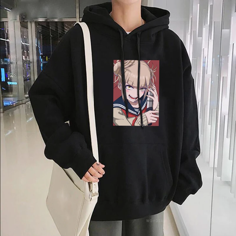 

Japanese Anime My Hero Academia Toga Himiko Hoodies Men Funny Cartoon Graphic Streetwear Winter Warm Fashion Unisex Sweatshirts