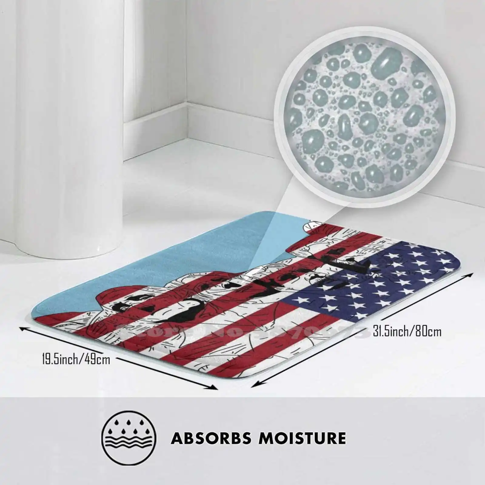 Удобный дверной коврик Mt Rushmore для ног гора президент Вашингтон Джефферсон