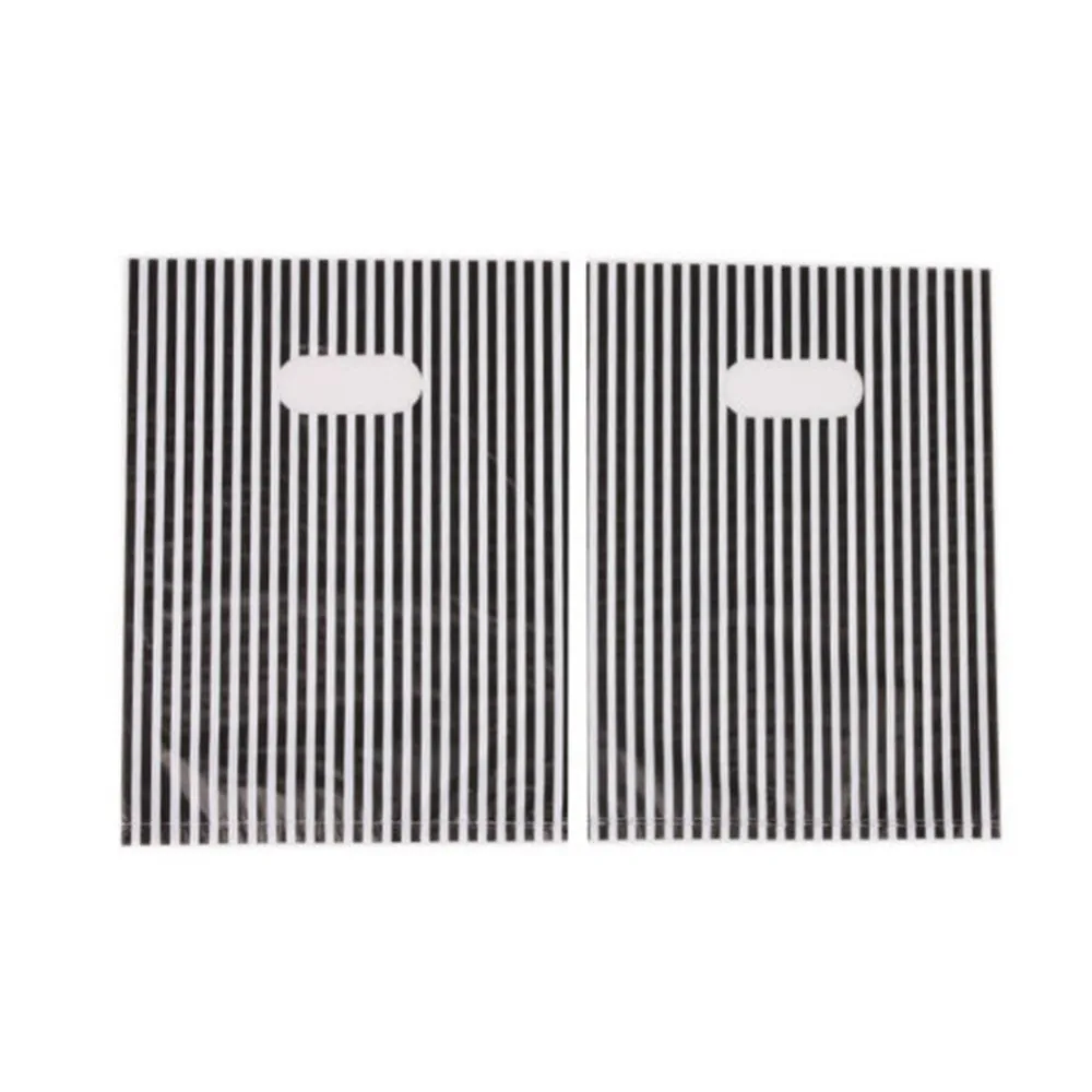 100 шт пластиковая черно-белая полосатая дизайнерская сумка-тоут с принтом зебры