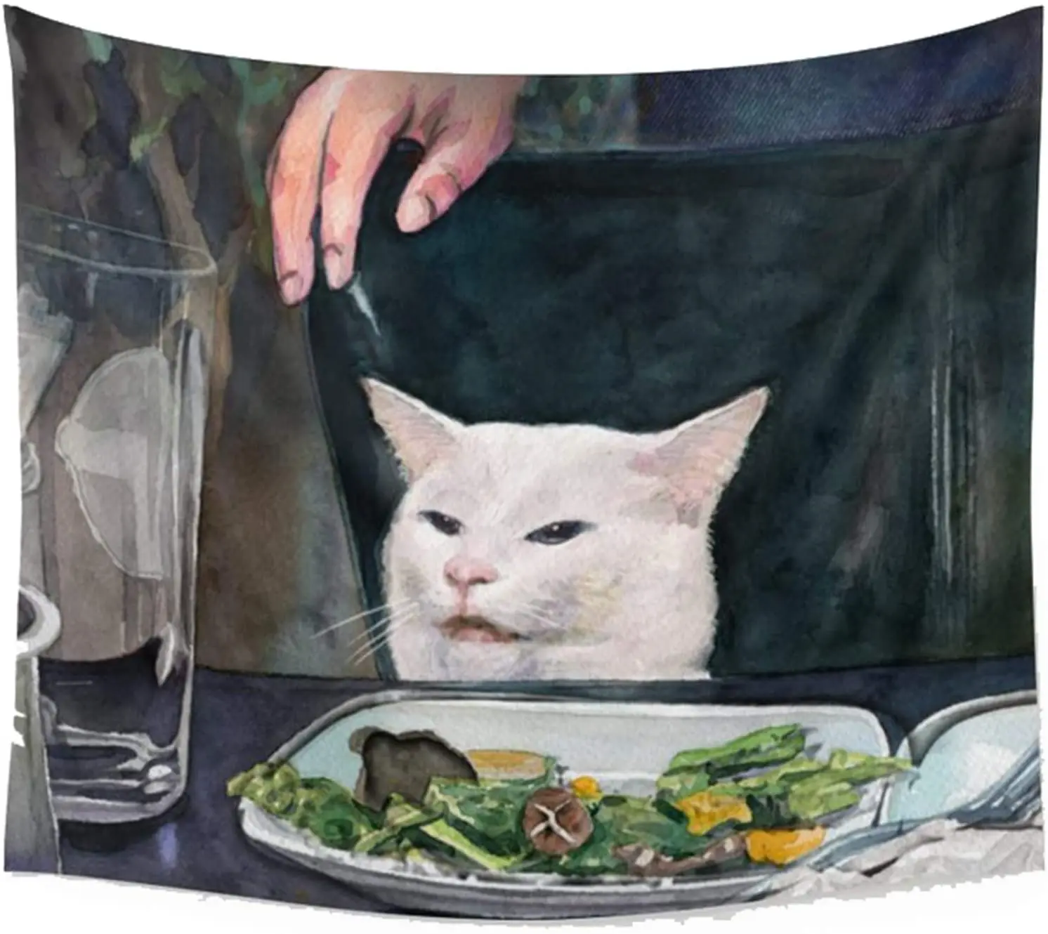 

Гобелен, гобелен с изображением женщины и кота, украшение на стену, домашний декор для спальни, гостиной, декор для спальни