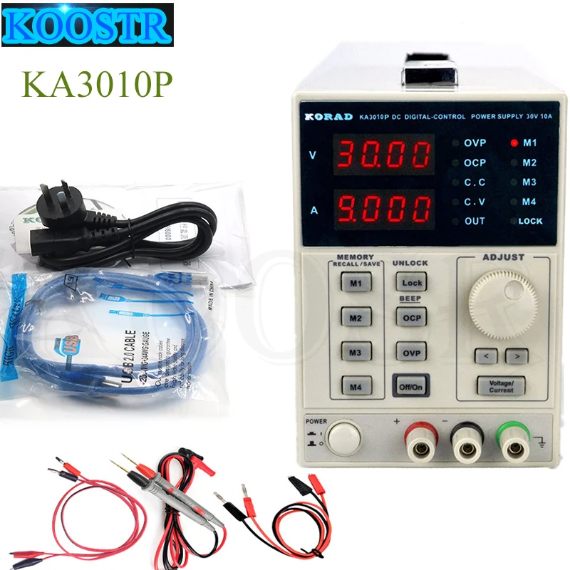Блок питания постоянного тока KA3010P программируемый источник 0 30 в 10 А высокая
