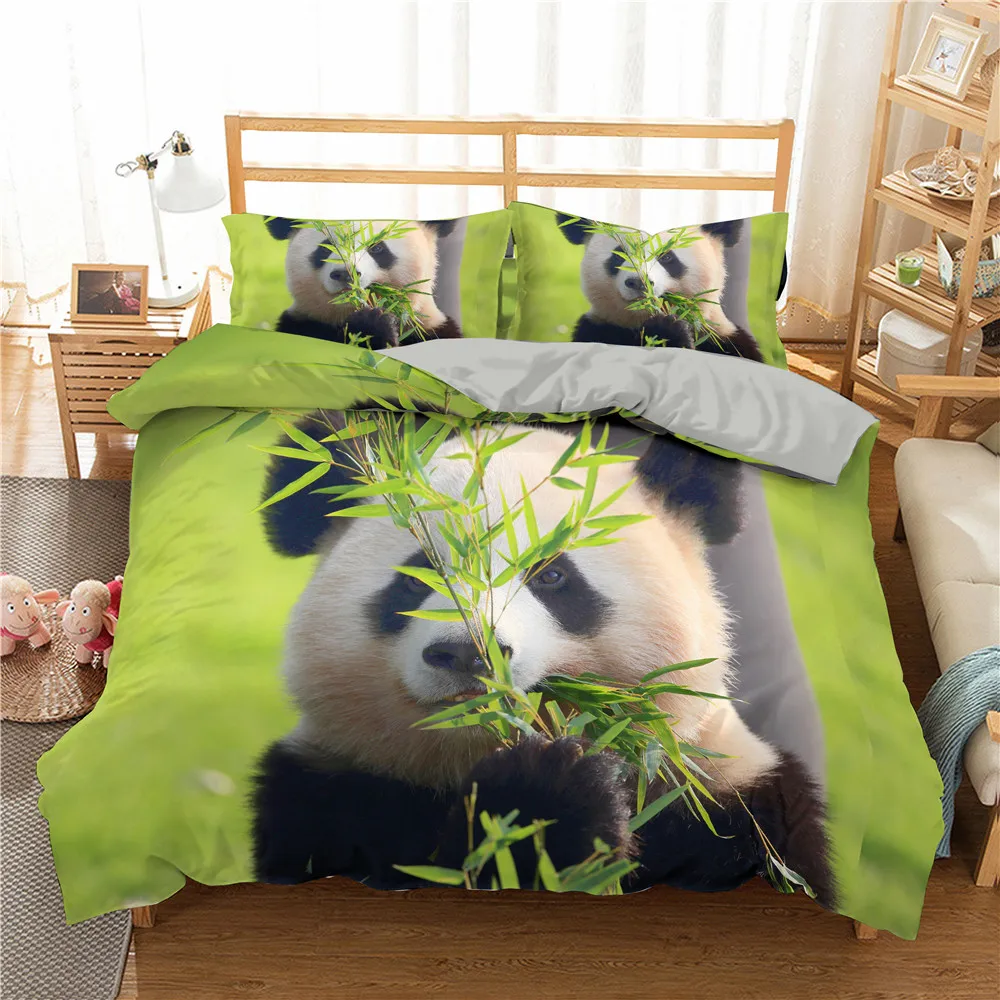 

Cute Panda Duvet Cover Comforter Cover With Pillowcase Bedding Set Single Twin Full Queen King Size Bedroom Decoration