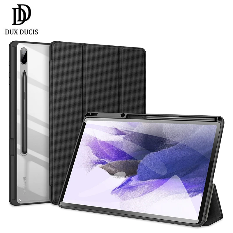 

For Samsung Galaxy Tab S6 Lite Case PU Leather Smart Cover with Pencil Holder Trifold Sleeve For Tab S7 FE S7 Plus Dux Ducis