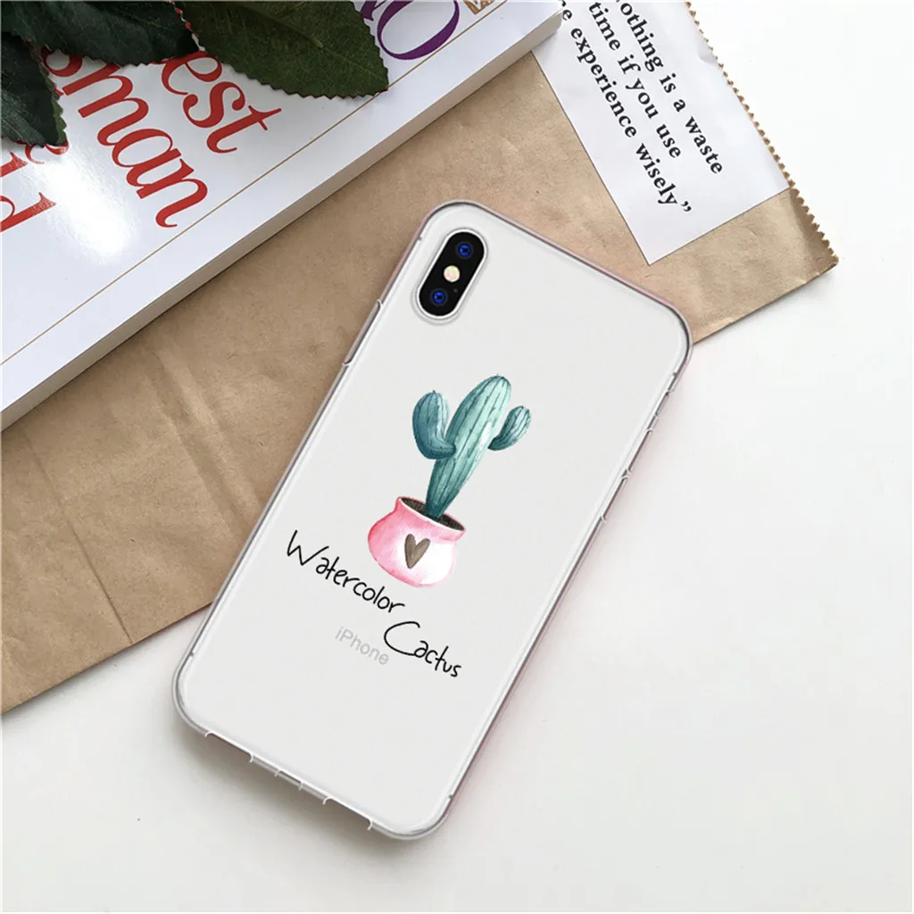 Прозрачный мягкий чехол из ТПУ с цветами для iPhone 11 SE 2020 X XS XR Max 6 6S 7 8Plus задняя