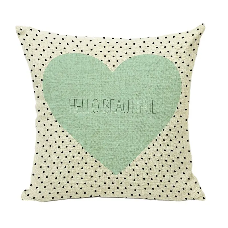 Чехол на подушку в горошек с надписью Hello Beautiful Darling для детей Декор дома дивана