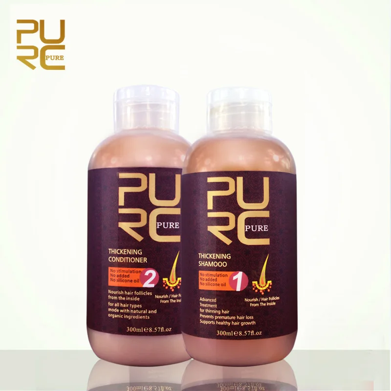 

PURC 2PCS/set hair shampoo and conditioner for hair growth and hair loss prevents premature thinning hair for men and women