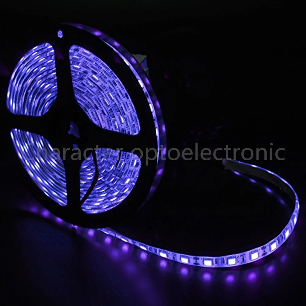 

Super Bright 5M UV Ultraviolet Led Strip Light DC12V 5050 300Leds Purple Waterproof LED Tap Ribbon String Light Better Than 3528