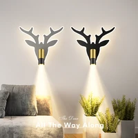led wall lamp with spotlight 3 colors changeable wall light acrylic adjustable nordic black smart wall lamp bedroom study room