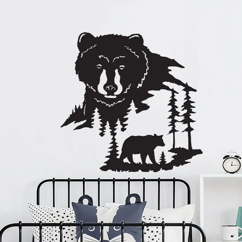 Bear Animal Woodland Wall Sticker Vinyl Home Decor For Nurse