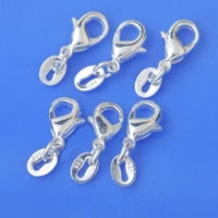 jewelry finding 50pcs genuine real 925 sterling silver lobster clasp jump rings 925 tag fittings connector components bulk