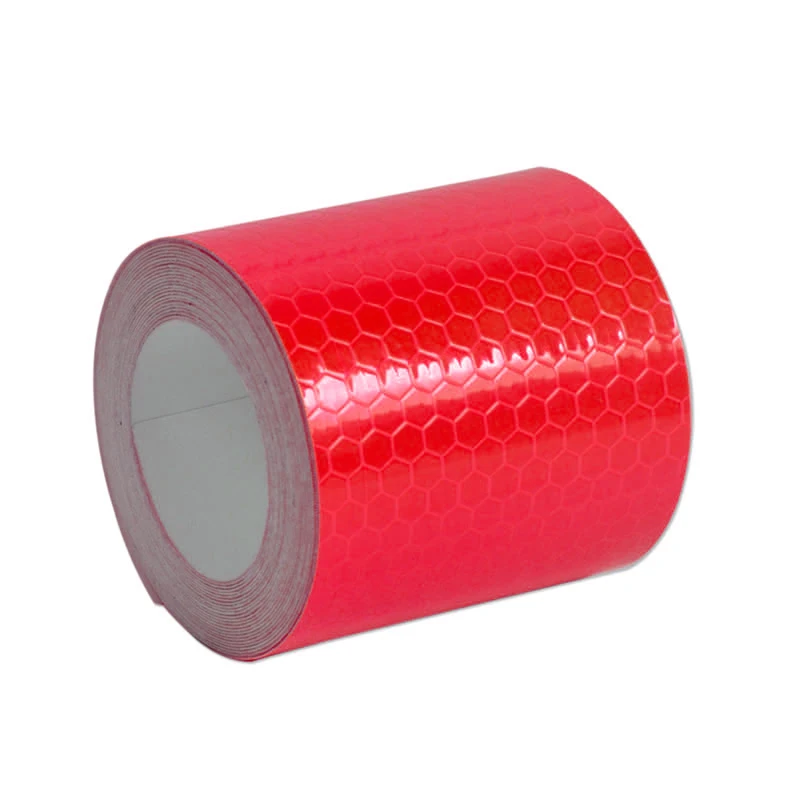red Светоотражающие полосы LUDUO 5 см x 3 м, автомобильные наклейки, знак безопасности, Предупреждение светящаяся темная Ночная лента, мотоциклетная пленка, аксессуары - Цвет: red