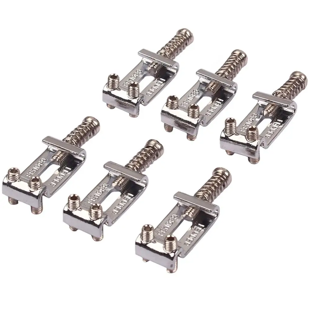 6 teilesatz gitarre sattel chrome roller elektrische gitarre brücke string sättel vibrato brücke pull string code gitarre zubehör