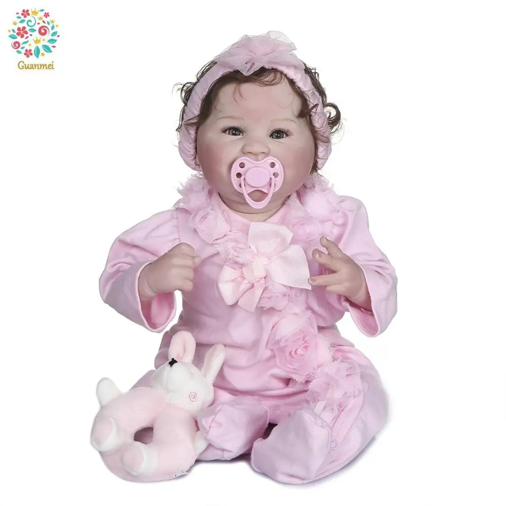 

Кукла новорожденная, 55 см, с подсветкой, с волосами