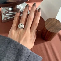 silvology 925 sterling silver shell wide rings silver minimalist high quality elegant rings for women 2019 fashionable jewelry