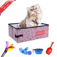 promotioncat litter box foldable toilet puppy cat litter training cats pet supplies litter box portable free pet bowl