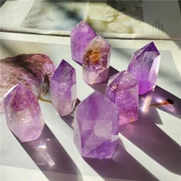 sale high quality natural healing crystals stone wand amethyst point for christmas decoration