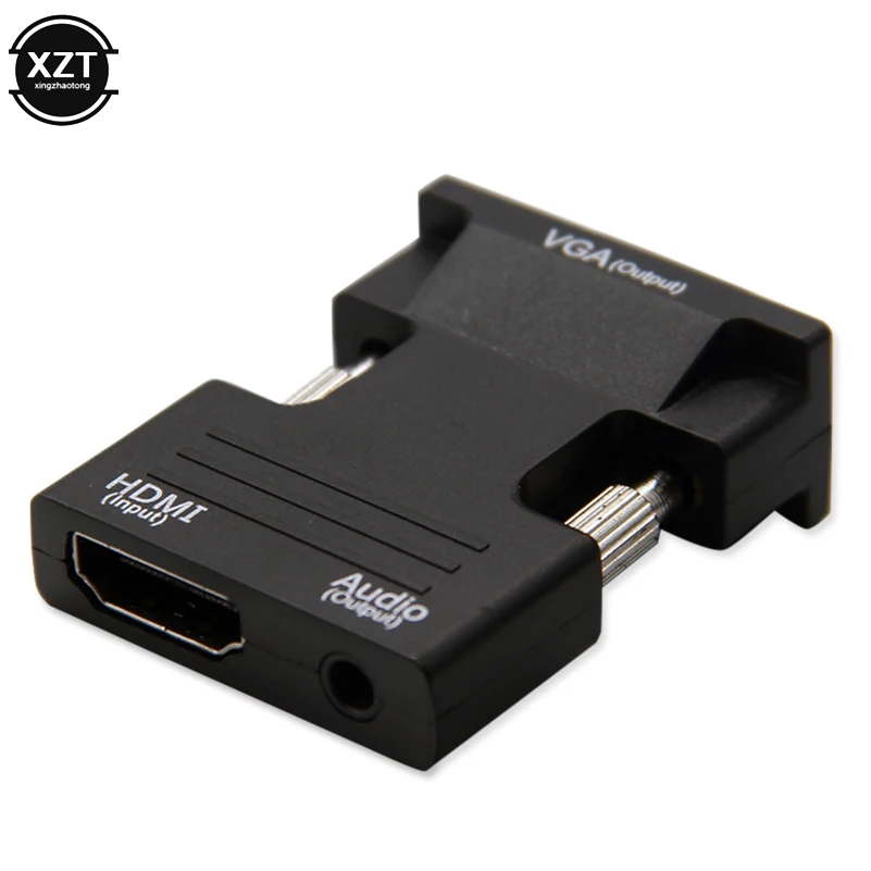 HDMI Женский к VGA Мужской конвертер с аудио адаптером поддержка 1080P выход сигнала +