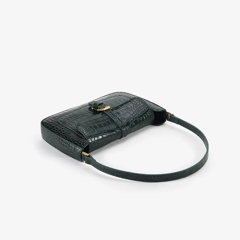 Classic fashion ladies handbag casual women Baguette bag brand style shoulder bags ALLIGATOR cowhide split leather