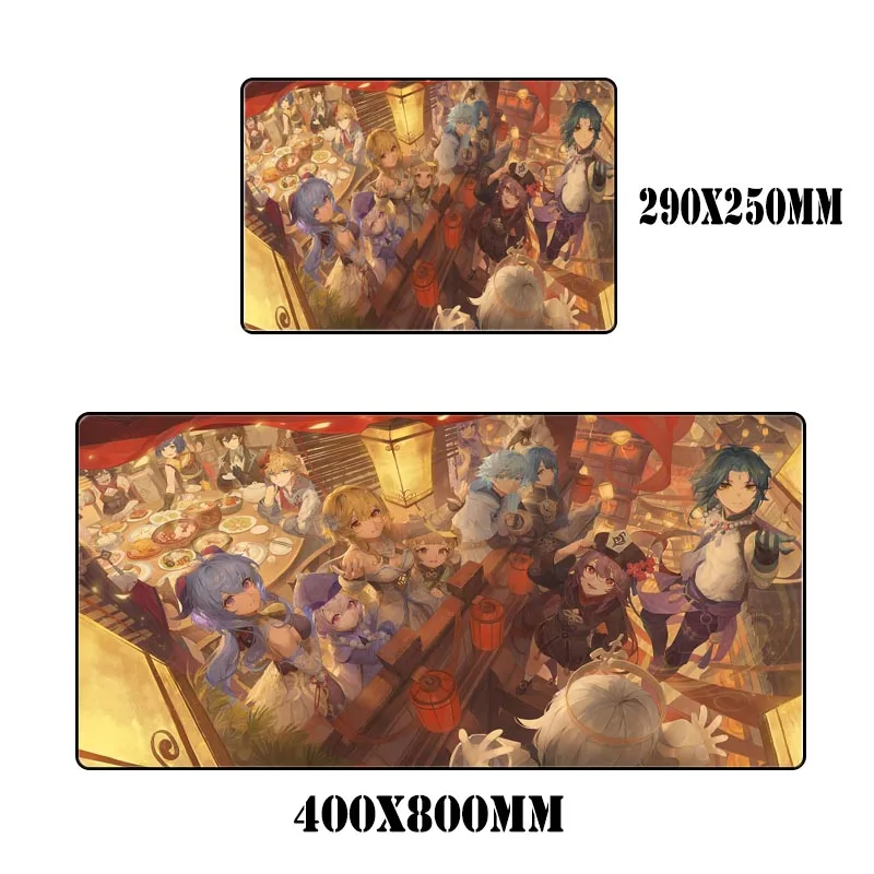 genshin impact large mouse pad gaming accessories kawaii xxl 9040 pc laptop antislip gamer mousepad anime keyboard pad desk mat free global shipping