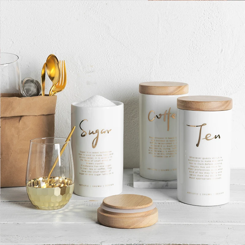 Бытовая кухонная бутылка в нордическом стиле с крышкой для хранения специй