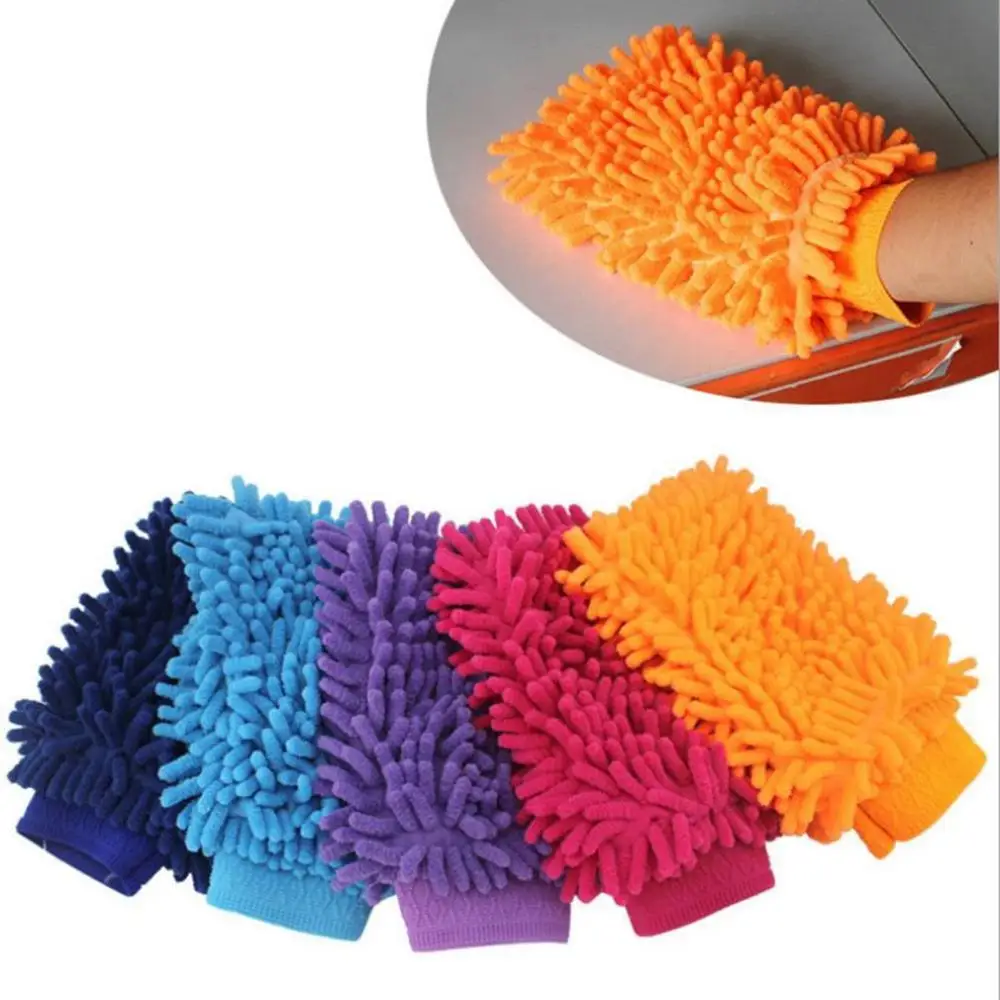 

Car Chenille Car Cleaning Gloves Double-Sided Soft Thick Coral Car Washing Gloves Multi-Function Car Washing Tools