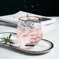 creative diamond glass cup water cup juice cold drink milk coffee wine brandy whisky cup