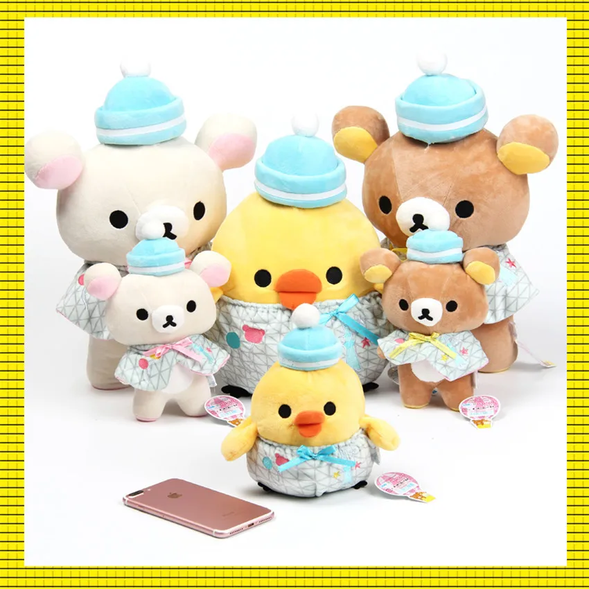 3 шт 25/45 см Kawaii Большой коричневый японский Стиль Rilakkumas плюшевая игрушка мишка чучело кукла подарок на день