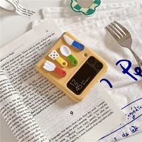 for samsung zflip3 cases yellow candy tableware couple gift phone case for samsung galaxy zflip 3 cute original gift funda capa