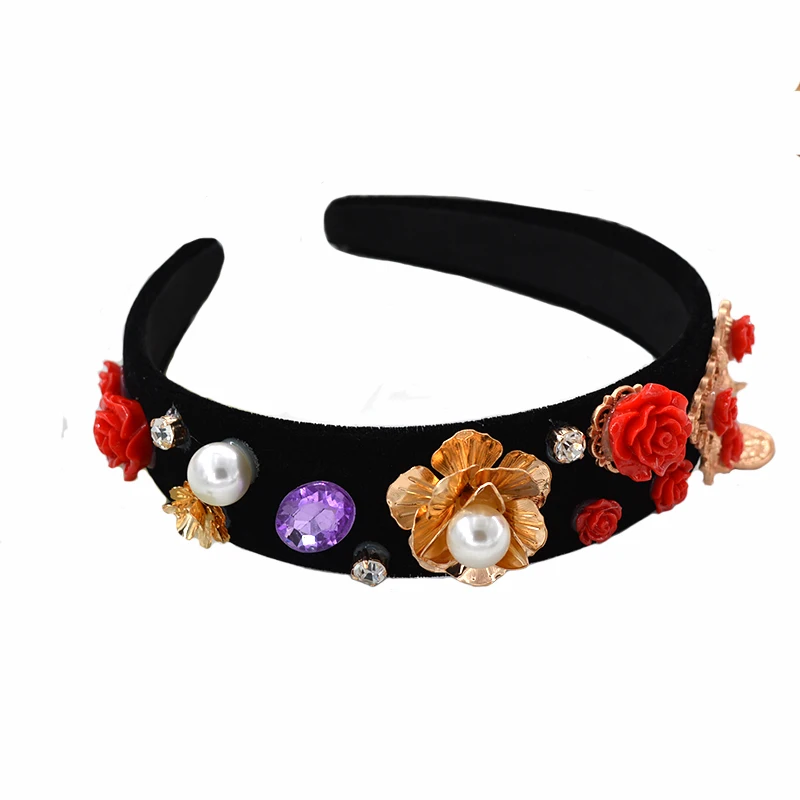 Модная большая брендовая Роскошная заколка для волос в стиле барокко с широким