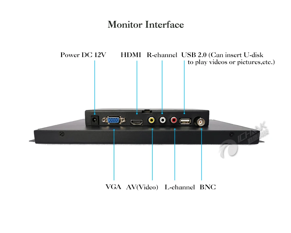 ZK101TN-V59/10," дюймовый 1280x800 встроенный динамик металлический чехол AV BNC HDMI VGA USB Встроенный открытая рамка монитор ЖК-экран