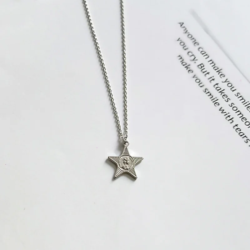 Pentagram Silver Peri'sbox модное Золотое медальон в форме монеты ожерелье королева елизания ожерелье с портретом шикарные золотые подвески для женщин - Окраска металла: Pentagram Silver