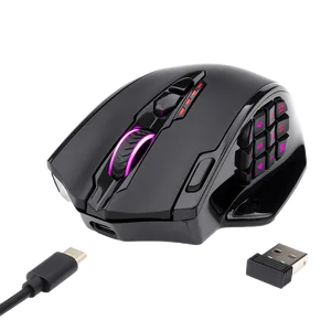 wireless gaming mouse 16000 dpi rgb gaming mouse with 16 programmable buttons mmo fps for gamer laptop free global shipping